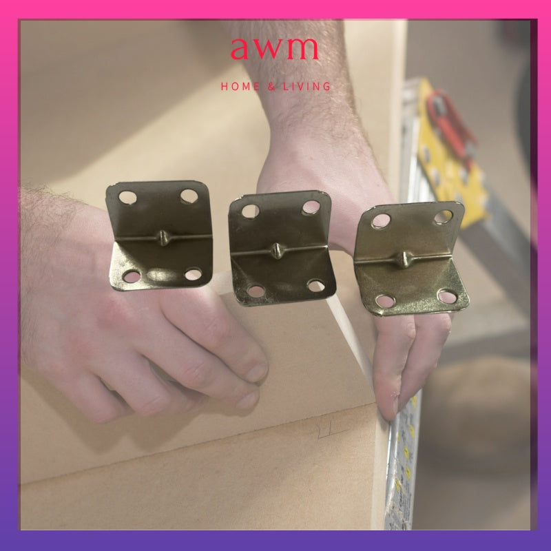 AWM L Bracket Steel 32mm x 23mm THICKN besi L Shaped Right Angle Corner harga murah Sesiku L besi