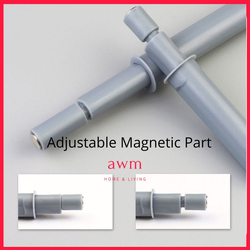 AWM Cabinet Door Damper Buffer Push To Open Magnetic Latch System Kitchen Cupboard Closet Furniture Magnet