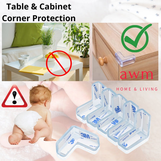 AWM Safety Protector Table Corner Protection for baby kids Pelindung Bucu Sudut Tepi Sukut Meja untuk selamat bayi budak