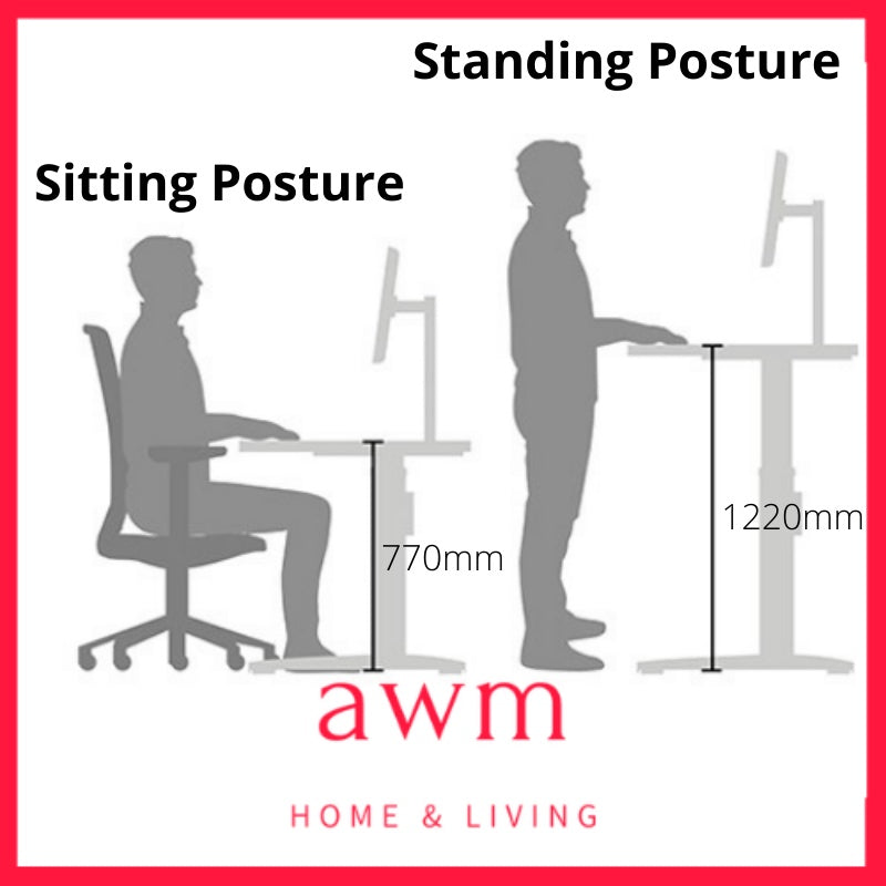 AWM Adjustable Table Height Adjustable Table Standing Desk Motorized Desk Stand Desk Standing Desk Smart Desk Meja