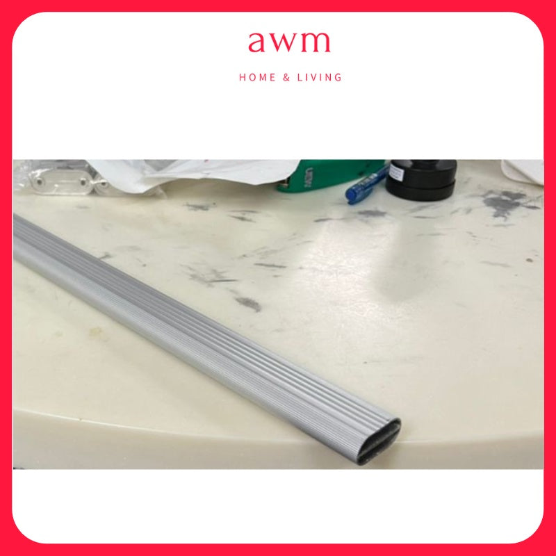 AWM Clothes Hanger Rod Oval Pipe Aluminium Bar Kabinet Baju Wardrobe Almari Rod Gantung Baju metal rod bracket wardrobe